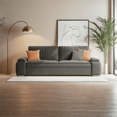 Convertible sleeper sofa bed with storage and pull-out design for modern living spaces